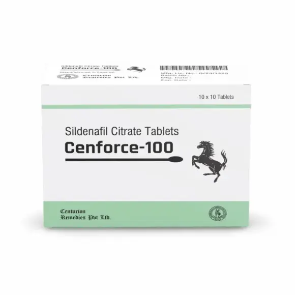 Cenforce 100 Mg Sildenafil Citrate tablets pack by Centurion Remedies